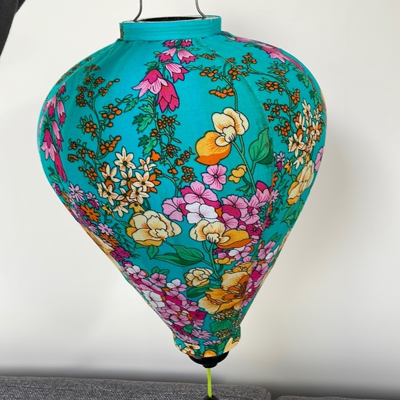 Handmade fabric lantern from Vietnam 14 inches - Picture 1 of 6